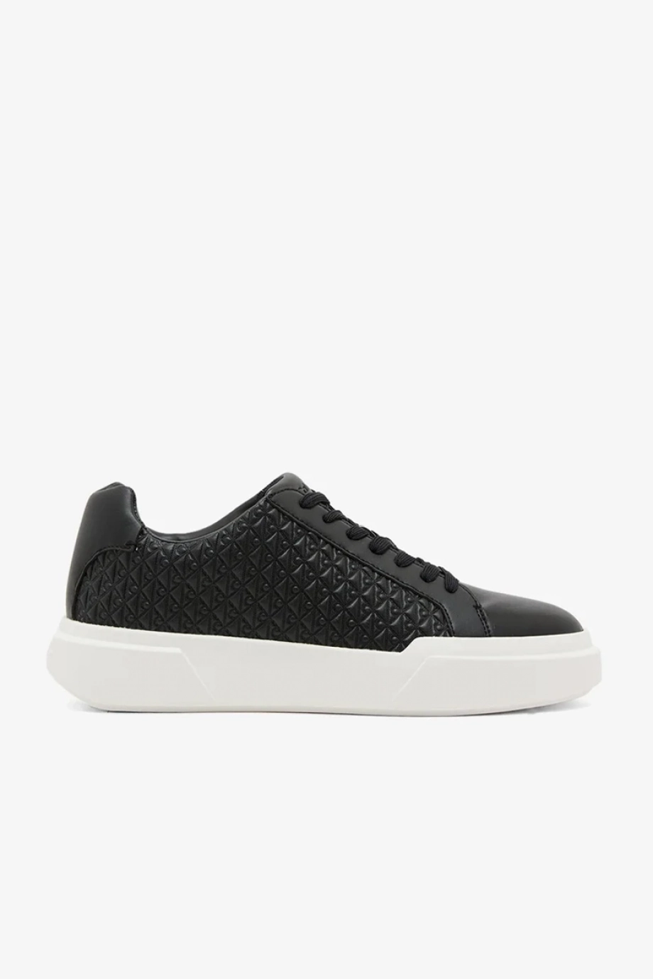 Calvin Klein Chunky Cupsole Bağcıklı Deri Tamamı Baskılı Kadın Siyah Sneaker YW0YW02058-BEH