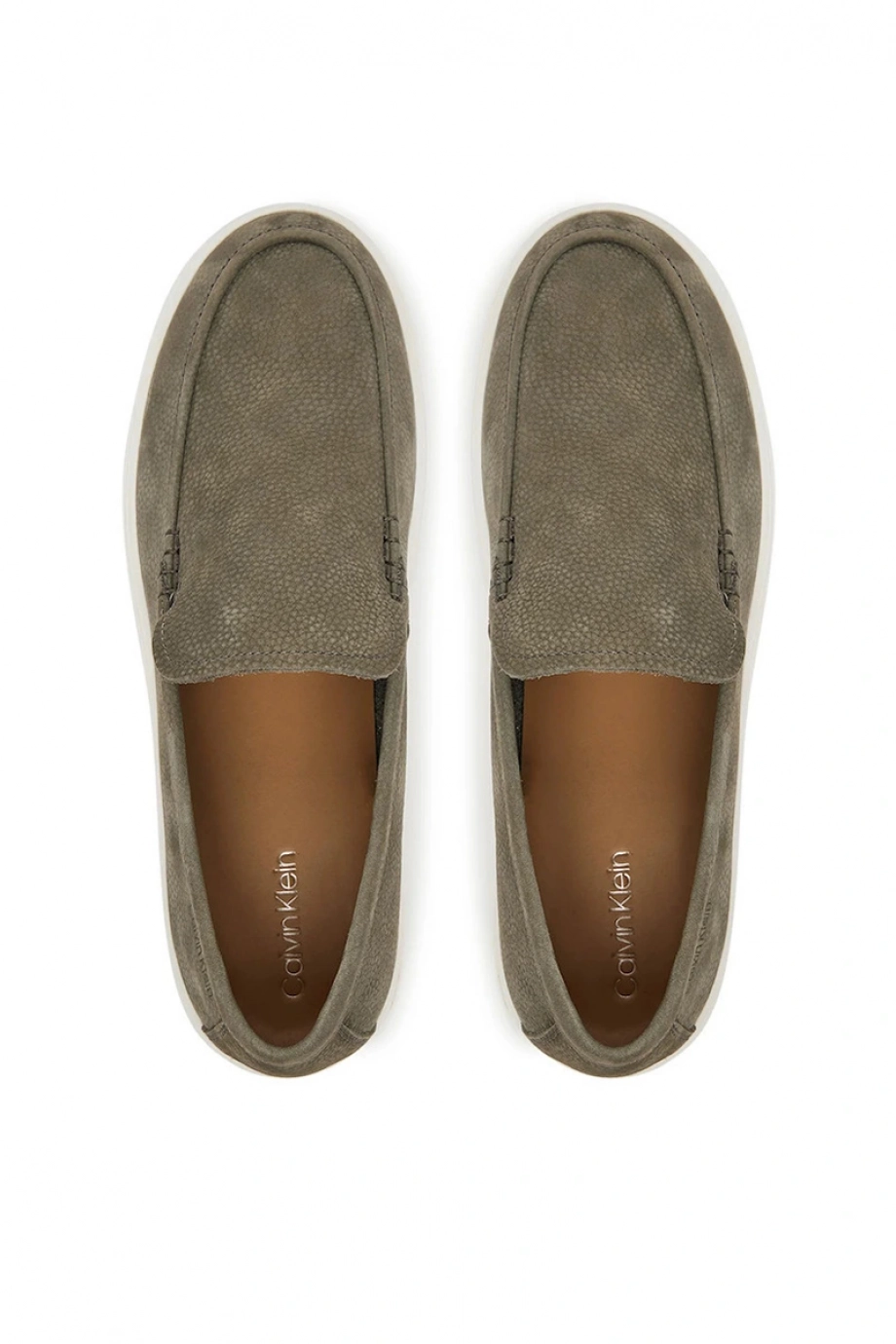 Calvin Klein Hibrit Nubuk Makosen Erkek  Haki Loafer HM0HM01902-MTB