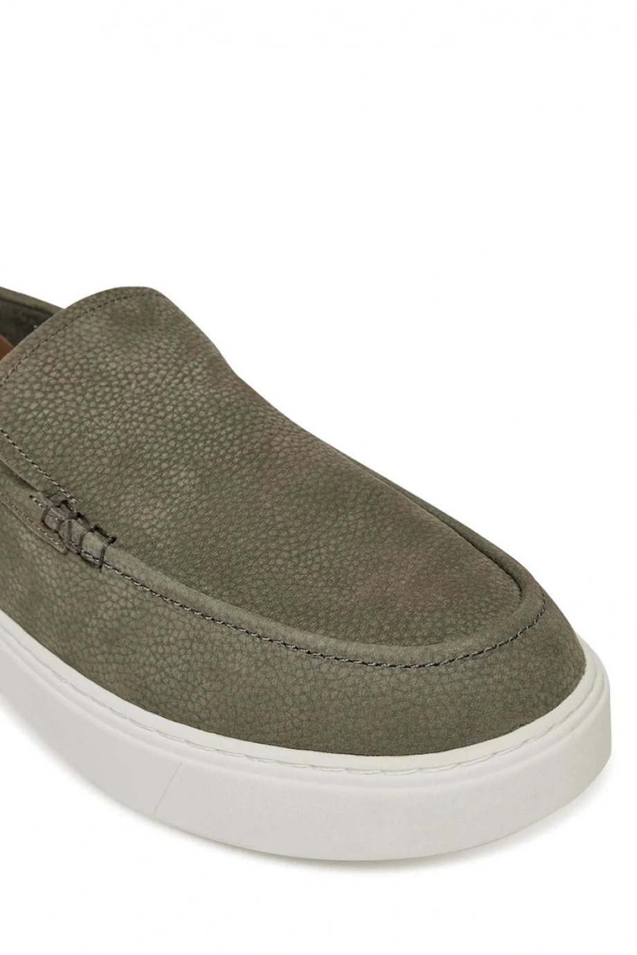 Calvin Klein Hibrit Nubuk Makosen Erkek  Haki Loafer HM0HM01902-MTB