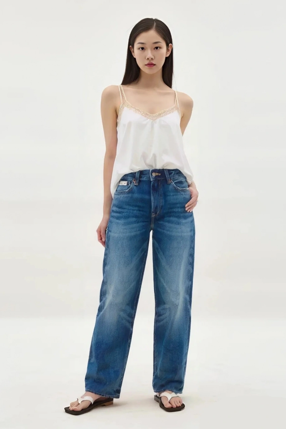 Calvin Klein 90S Straight Denim Kadın Mavi Jeans LV047B917G-UT5