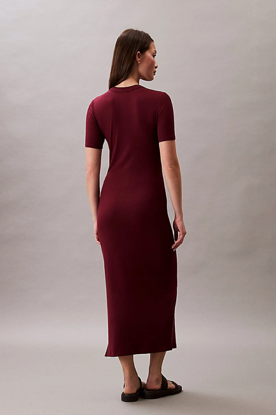 Calvin Klein Rib Kadın Kırmızı Elbise LV044C902G-VLP