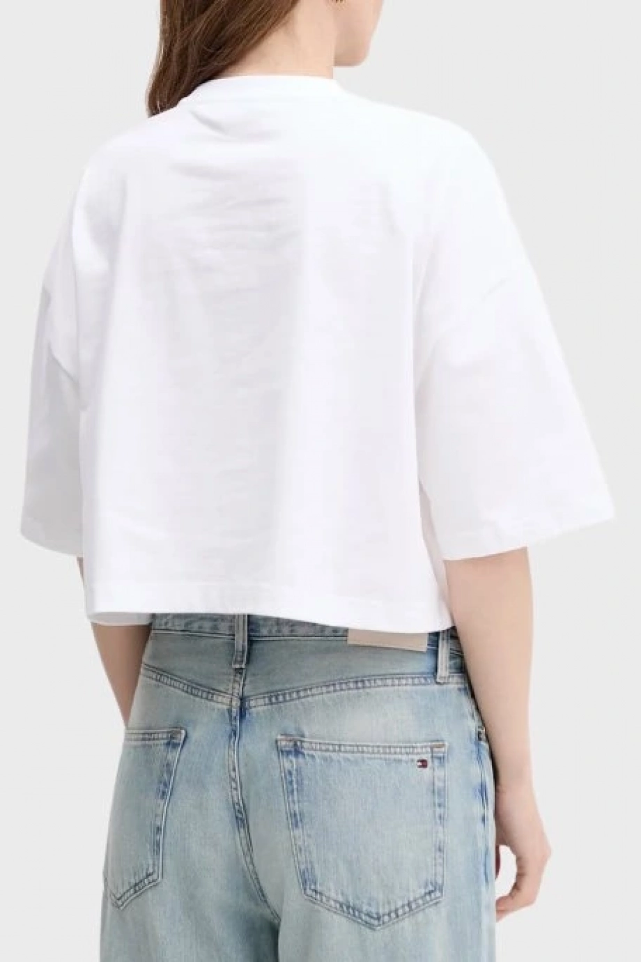 Calvin Klein D1 Collection Kadın Beyaz Crop T-shirt  LV047C202G-YAA