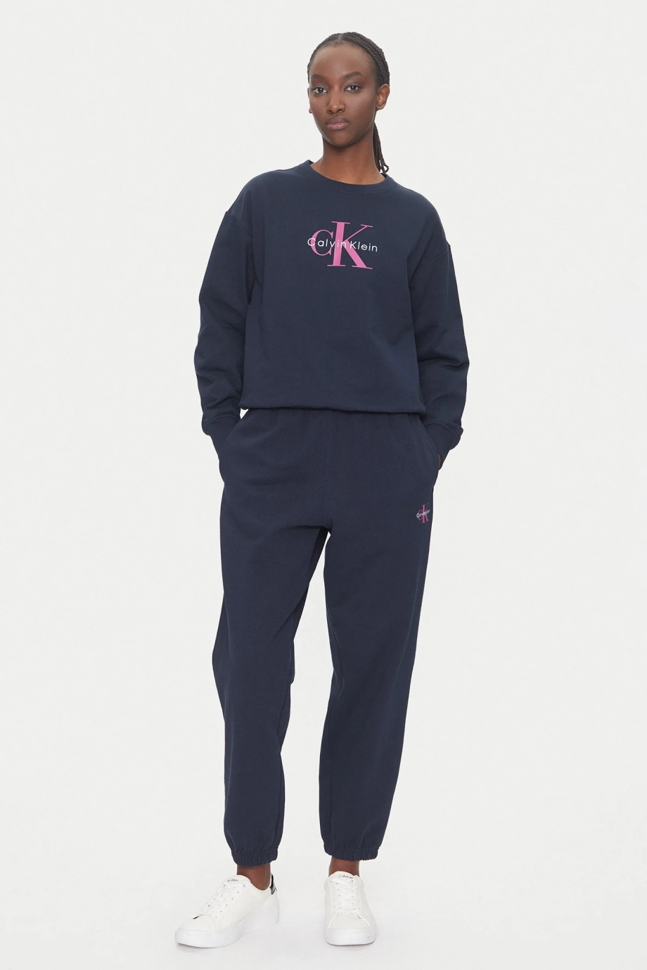 Calvin Klein Essentials Kadın Mavi Sweatshirt LV047B234G-CEF