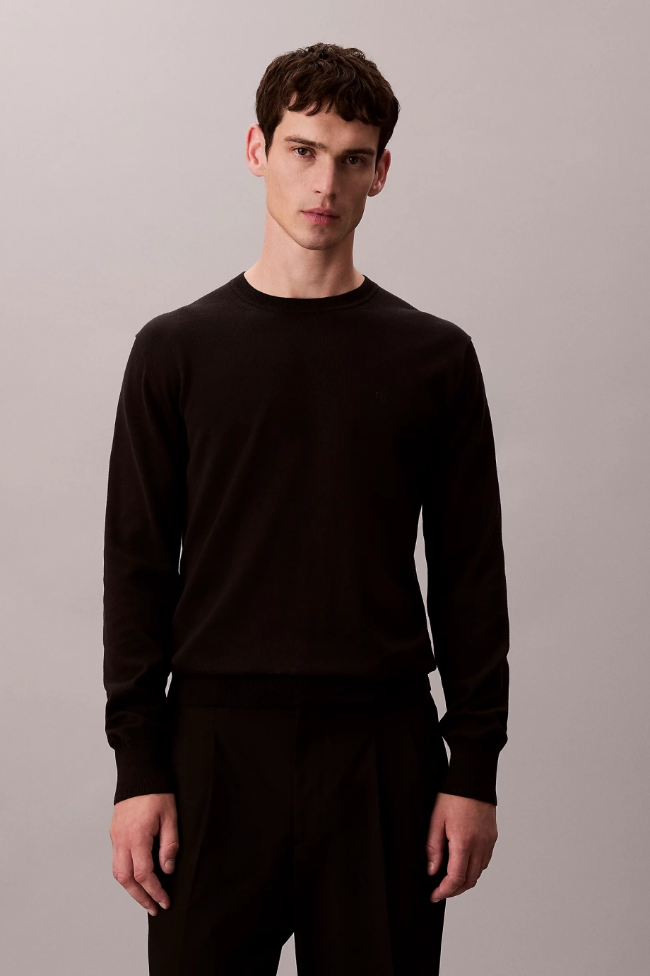 Calvin Klein Supima Cotton Erkek Siyah Sweatshirt LV040BM343-UB1