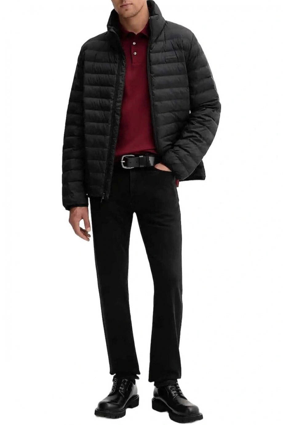 Calvin Klein Uzun Kollu Hafif Naylon Kapitone Erkek  Mont  LV04LC506G-UB1