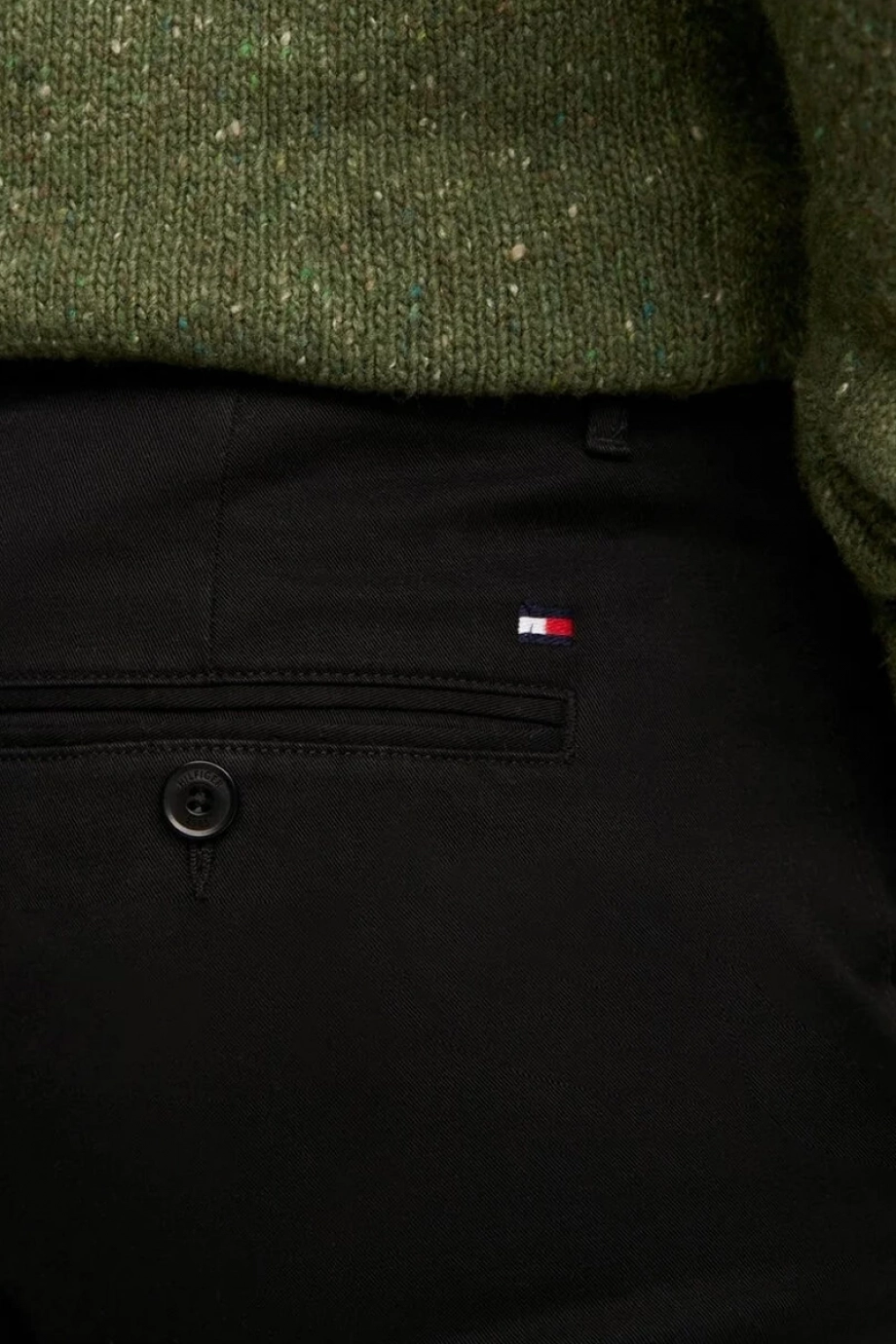 Tommy Hilfiger CHINO BLEECKER 1985 PIMA COTTON Erkek Siyah Pantolon MW0MW26619BDS