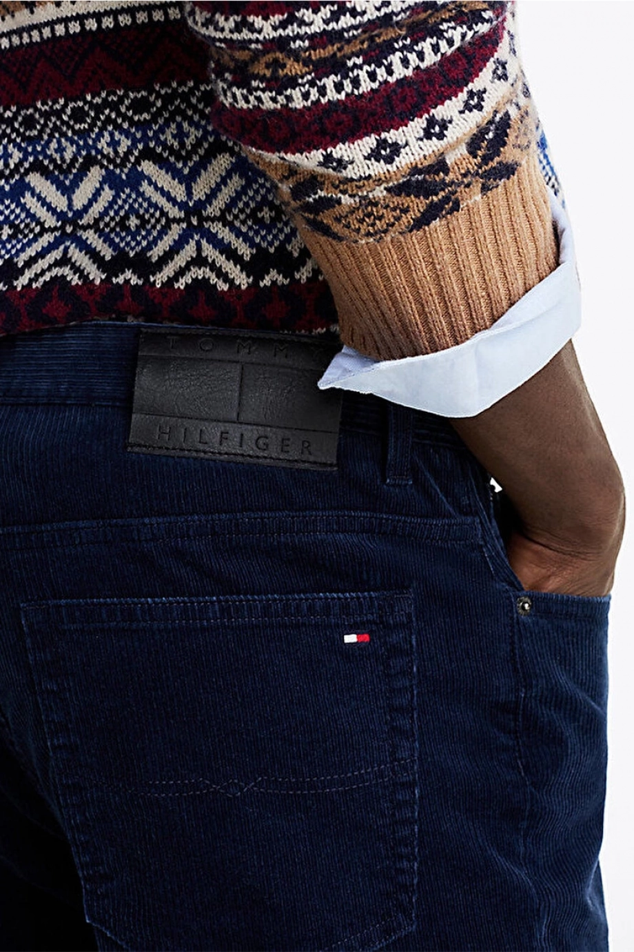 Tommy Hilfiger DENTON 5PKT WASHED CORDUROY Erkek MAVİ Jeans MW0MW36696DBZ