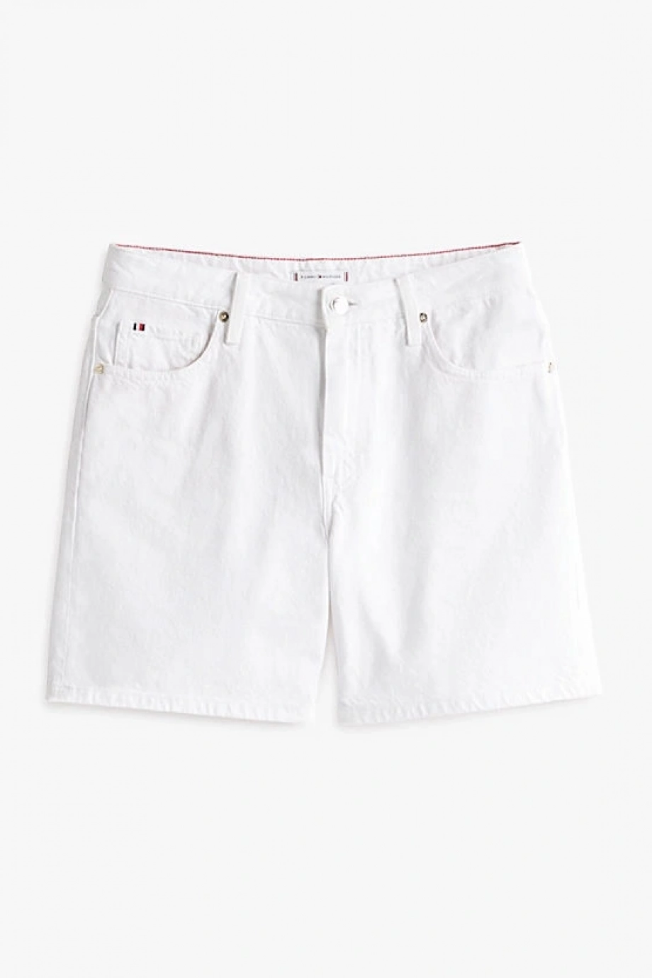 Tommy Hilfiger DNM STRAIGHT SHORT RW WHITE Kadın  Şort WW0WW45924YCF