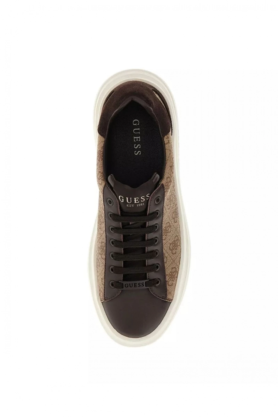 Guess Elba Erkek Bej/Kahverengi Deri Sneaker FMPVIBFAL12-BEIBR