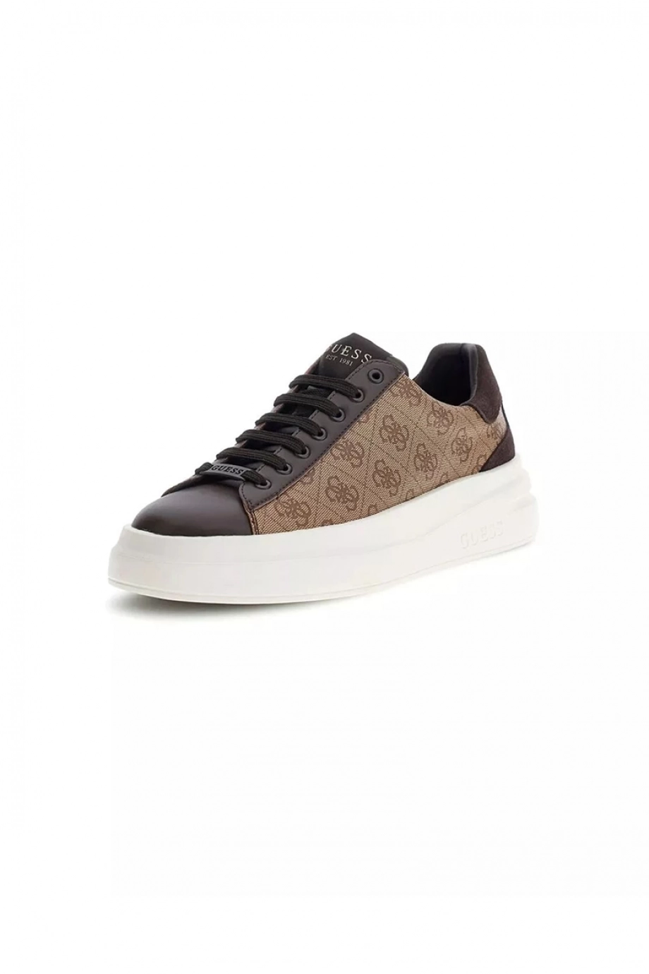 Guess Elba Erkek Bej/Kahverengi Deri Sneaker FMPVIBFAL12-BEIBR