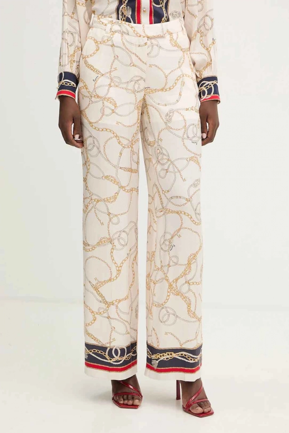 Guess Amanda Düz Paça Kadın Çok Renkli Pantolon 6RGB117439A-PM6Z