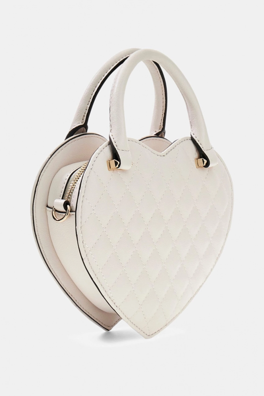 Guess Atabey Kalp Şekilli Kadın Beyaz Çapraz Çanta HWQG9894770-OFF