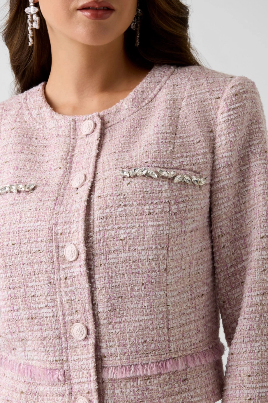 Guess Clotilde Tüvit Kadın Pudra Ceket W6RL54WJ632-F6ZP