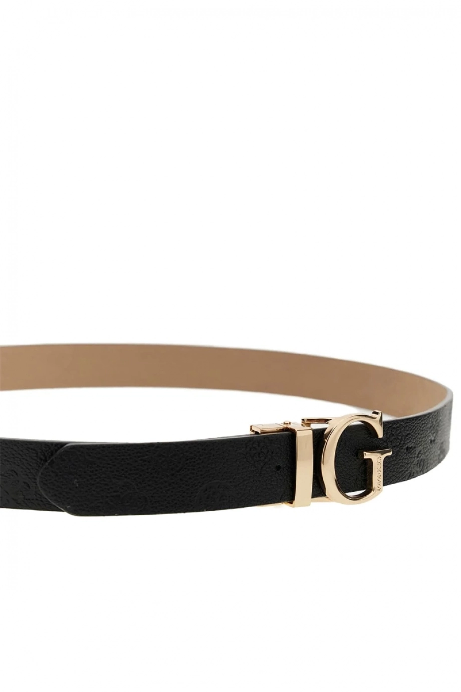 Guess Ella Logolu Ayarlanabilir ve Çift Taraflı Kadın Siyah Kemer BW7861P3430-BBI