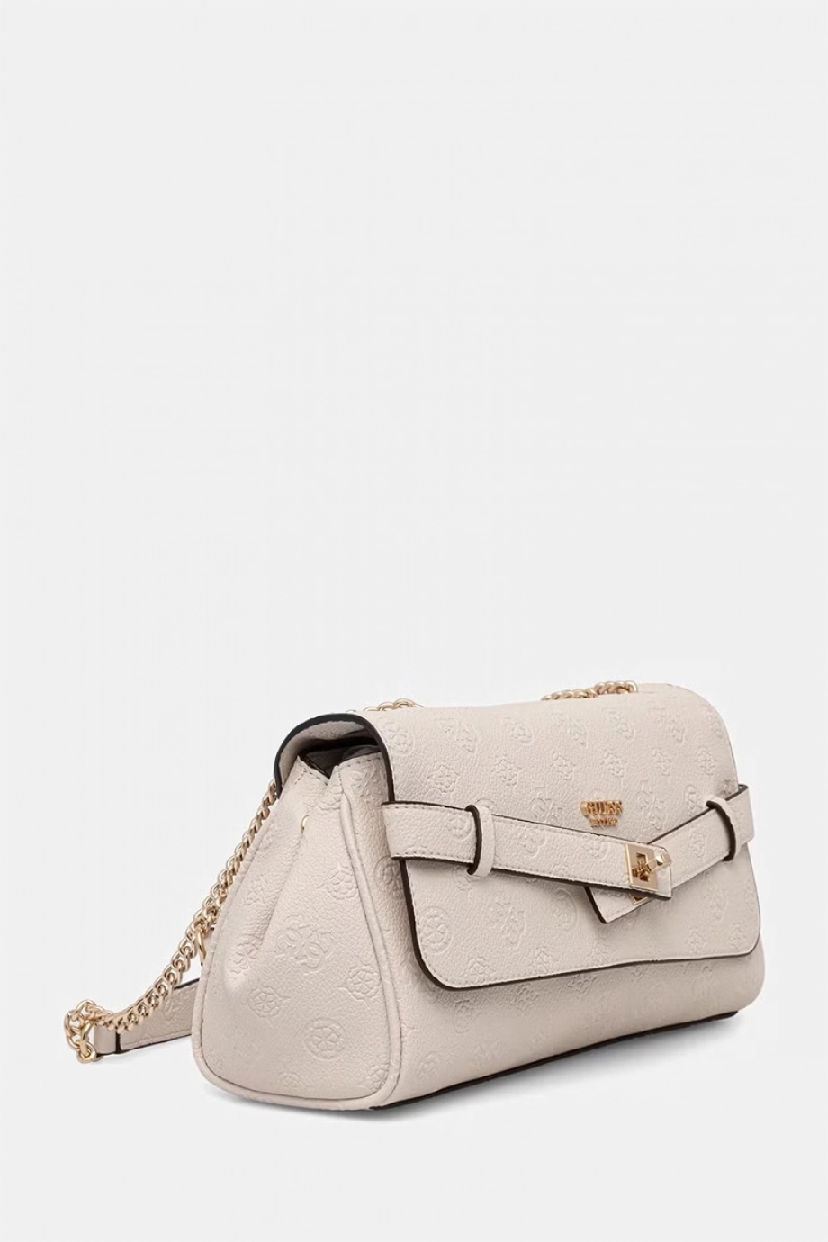 Guess Ella Logolu Dönüştürülebilir Kapaklı Kadın Bej Çapraz Çanta HWPD9746210-BIO