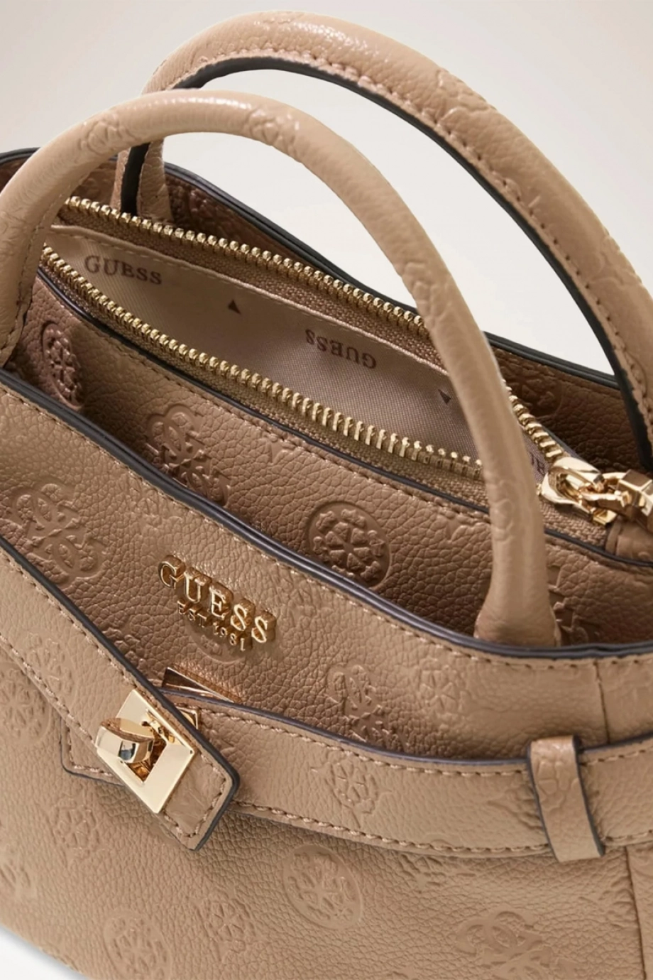 Guess Ella Logolu Küçük Kadın Bej El Çantası HWPD9746760-BIO