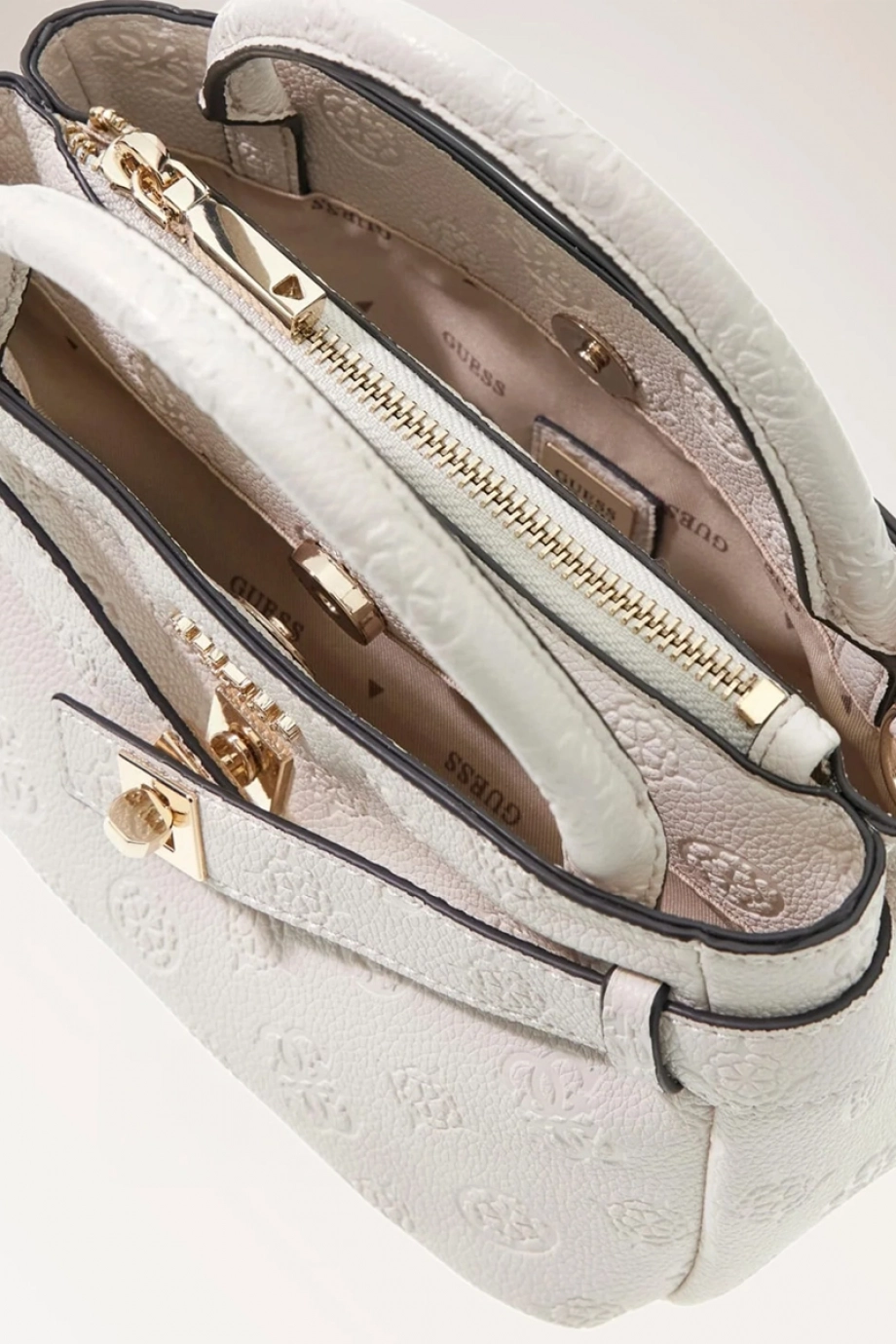 Guess Ella Logolu Küçük Kadın Ekru El Çantası HWPD9746760-STL