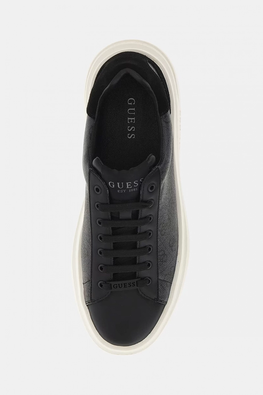 Guess Elba Erkek Siyah Deri Sneaker FMPVIBFAL12-BLACK