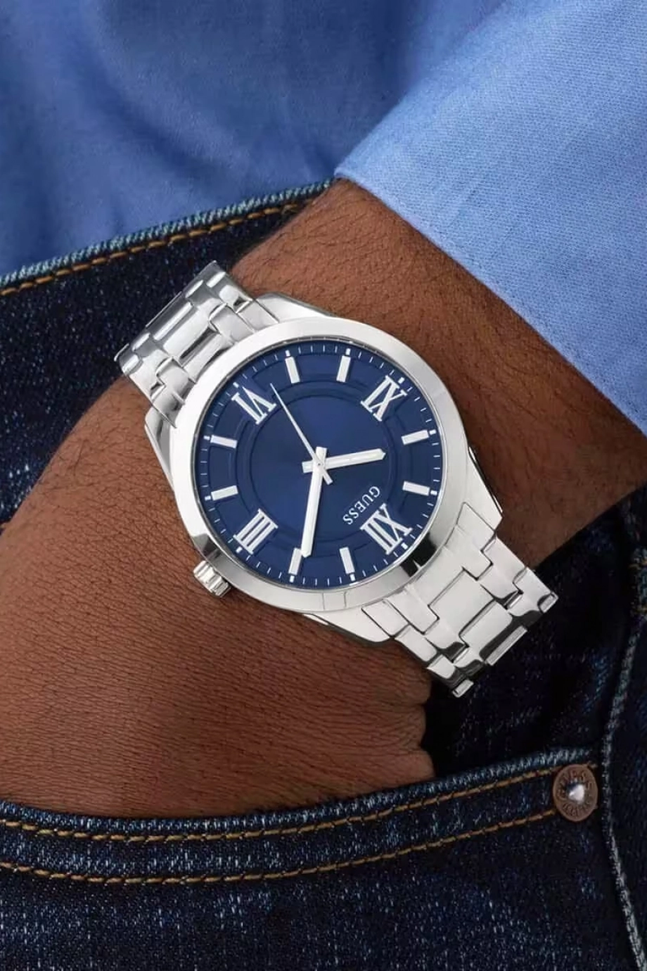 Guess Erkek Metalik Kol Saati GUGW1008G1