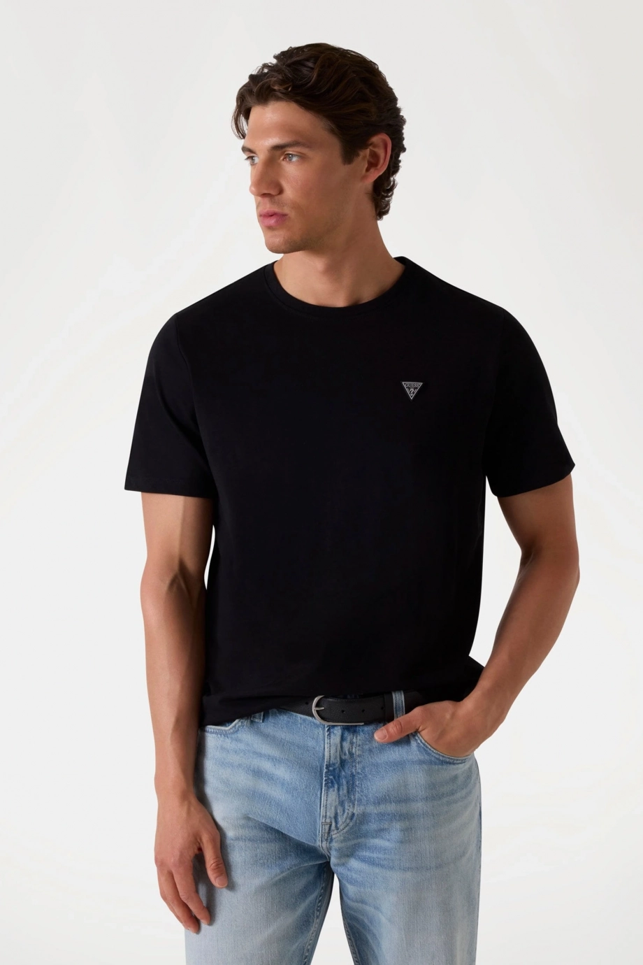 Guess Ss Cn Patch Erkek Siyah Regular Fit T-Shirt M4YI0AKCCM1-JBLK