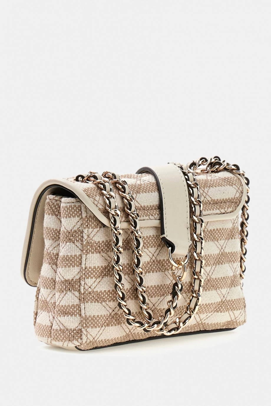 Guess Giully II Küçük 2 Bölmeli Kadın Bej Çapraz Çanta HWAG9673740-TMU