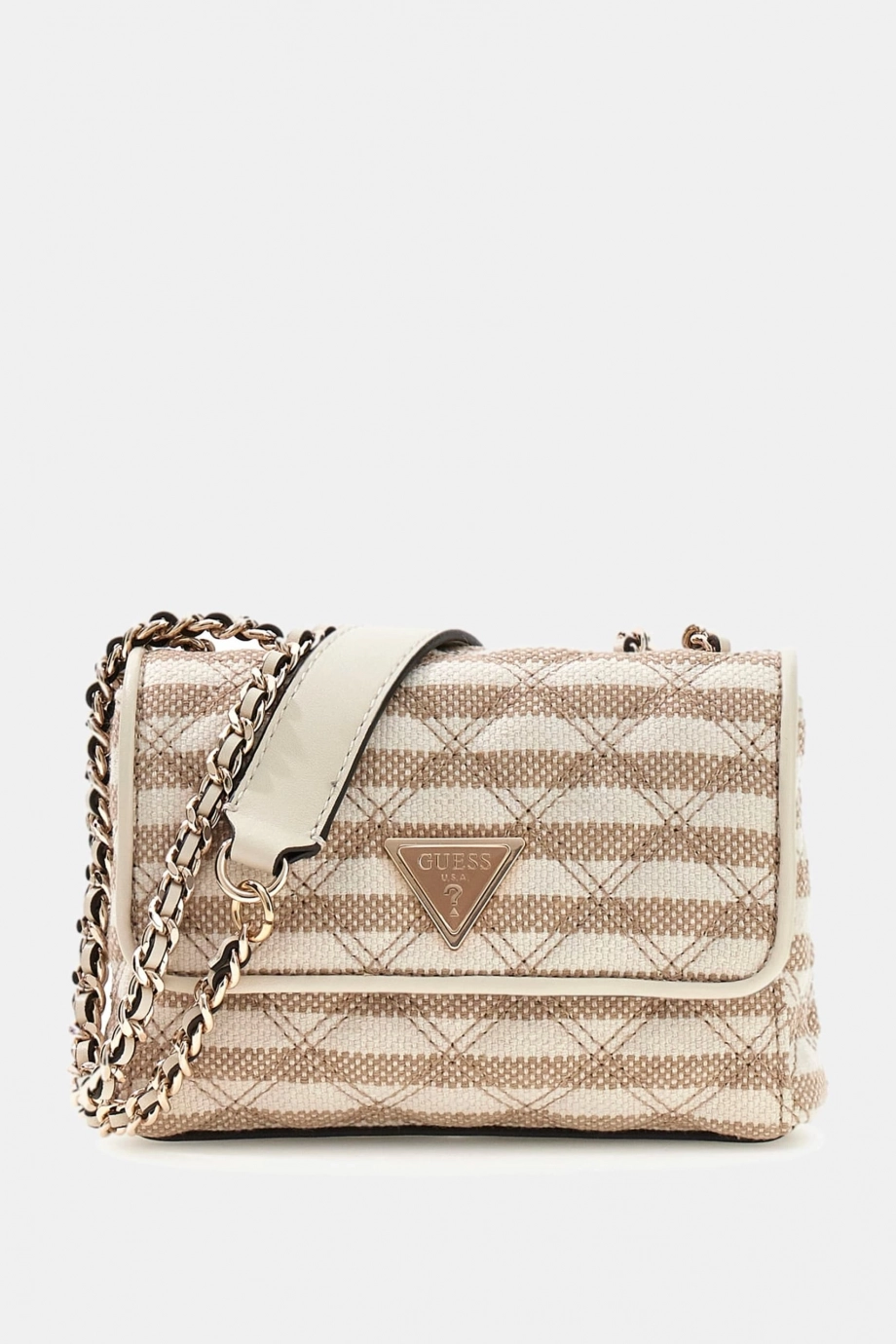 Guess Giully II Küçük 2 Bölmeli Kadın Bej Çapraz Çanta HWAG9673740-TMU
