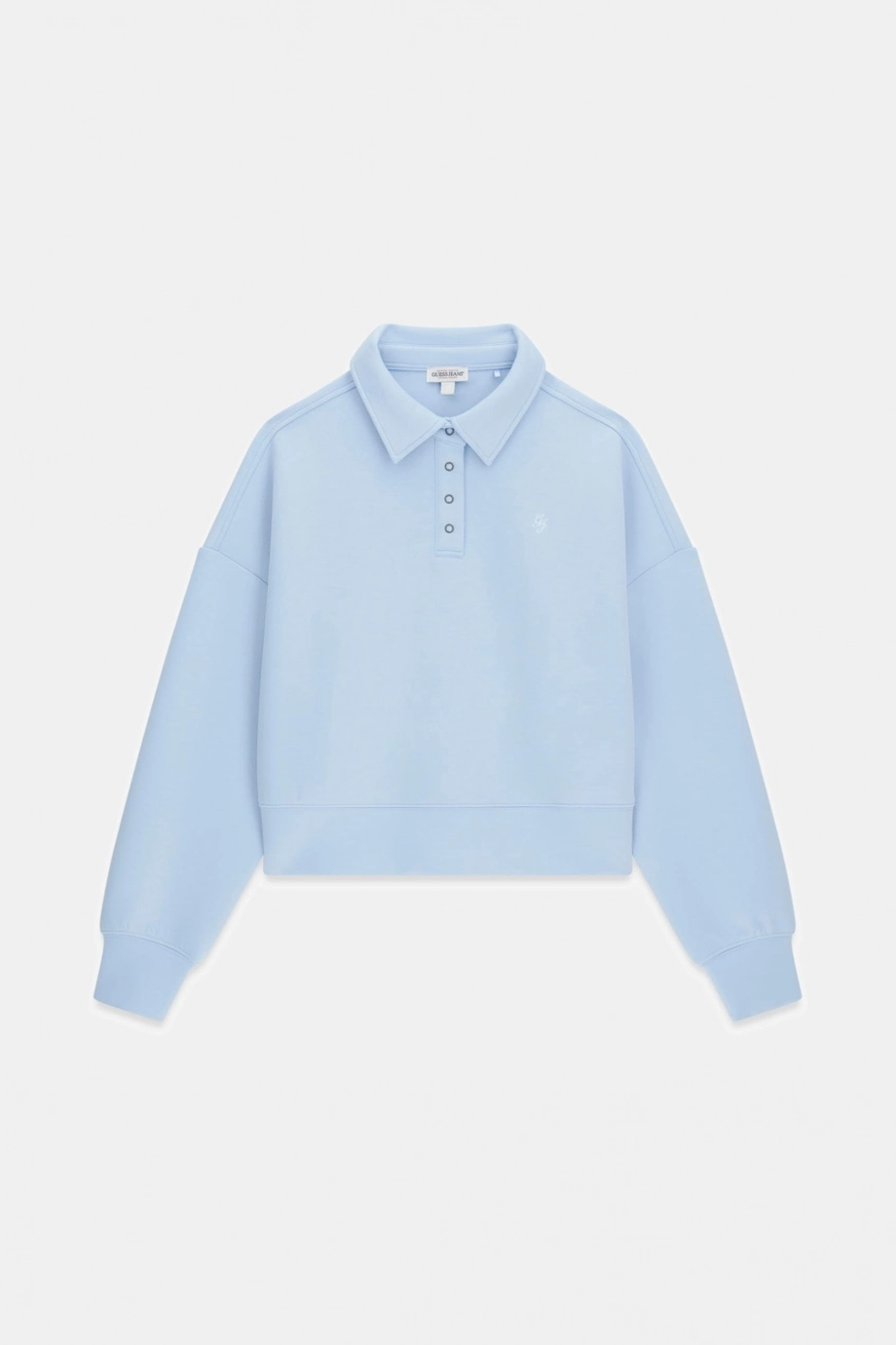 Guess GJ Kısa Scuba Polo Kadın Mavi Sweatshirt W6RQ05KD122-G7O3