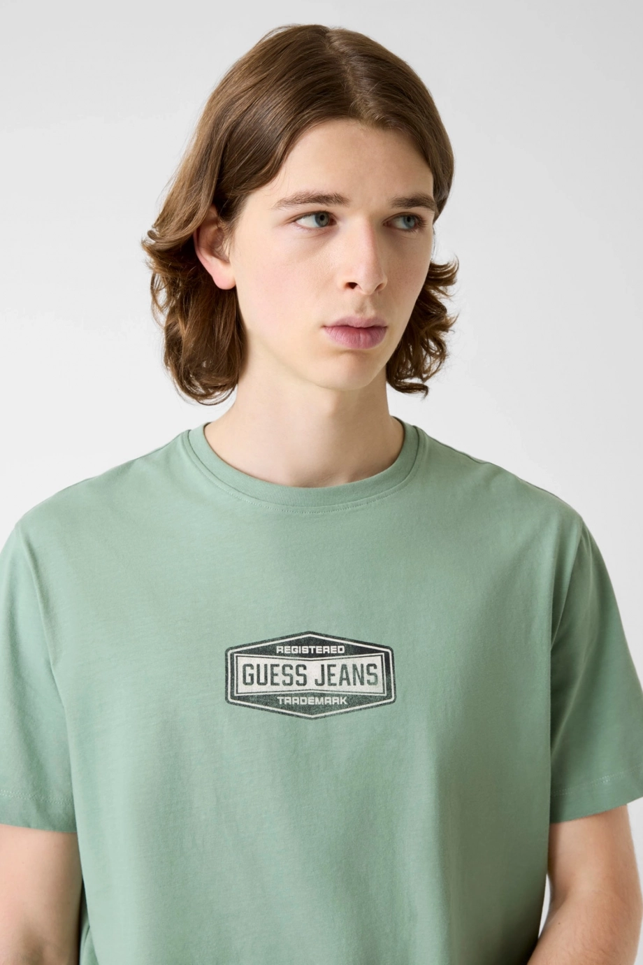 Guess GJ Normal Kesim Tescilli Marka Logolu Erkek Yeşil T-shirt M6RI41K8FQ4-G8FD