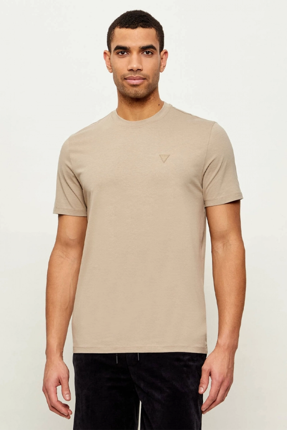 Guess Hedley Kısa Kollu Erkek Bej T-shirt Z2YI12JR06K-G9I0