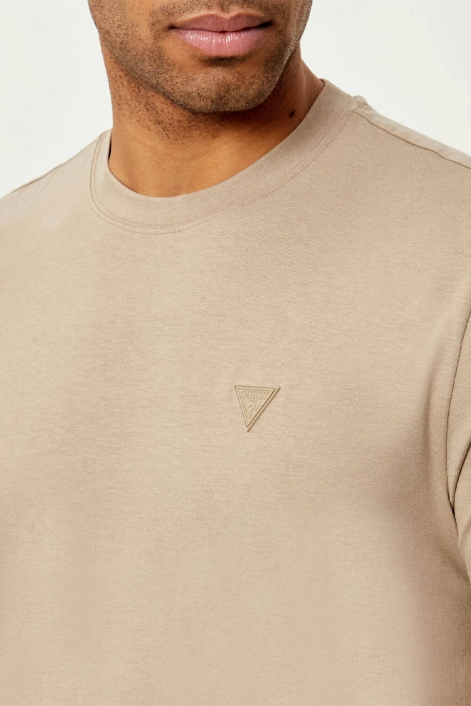 Guess Hedley Kısa Kollu Erkek Bej T-shirt Z2YI12JR06K-G9I0
