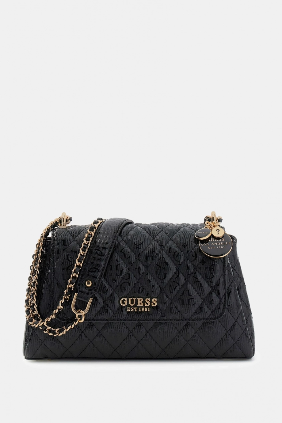 Guess Isemay Dönüştürülebilir Askılı Kapaklı Kadın Siyah Çapraz Çanta HWGG9628210-BLA