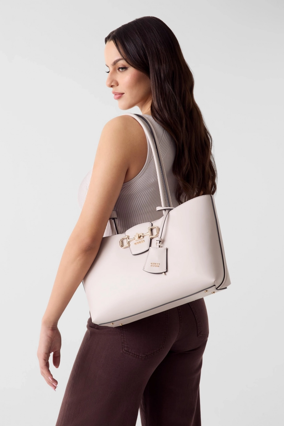 Guess Janie Girlfriend Kadın Bej Omuz Çantası HWVG9910230-STO