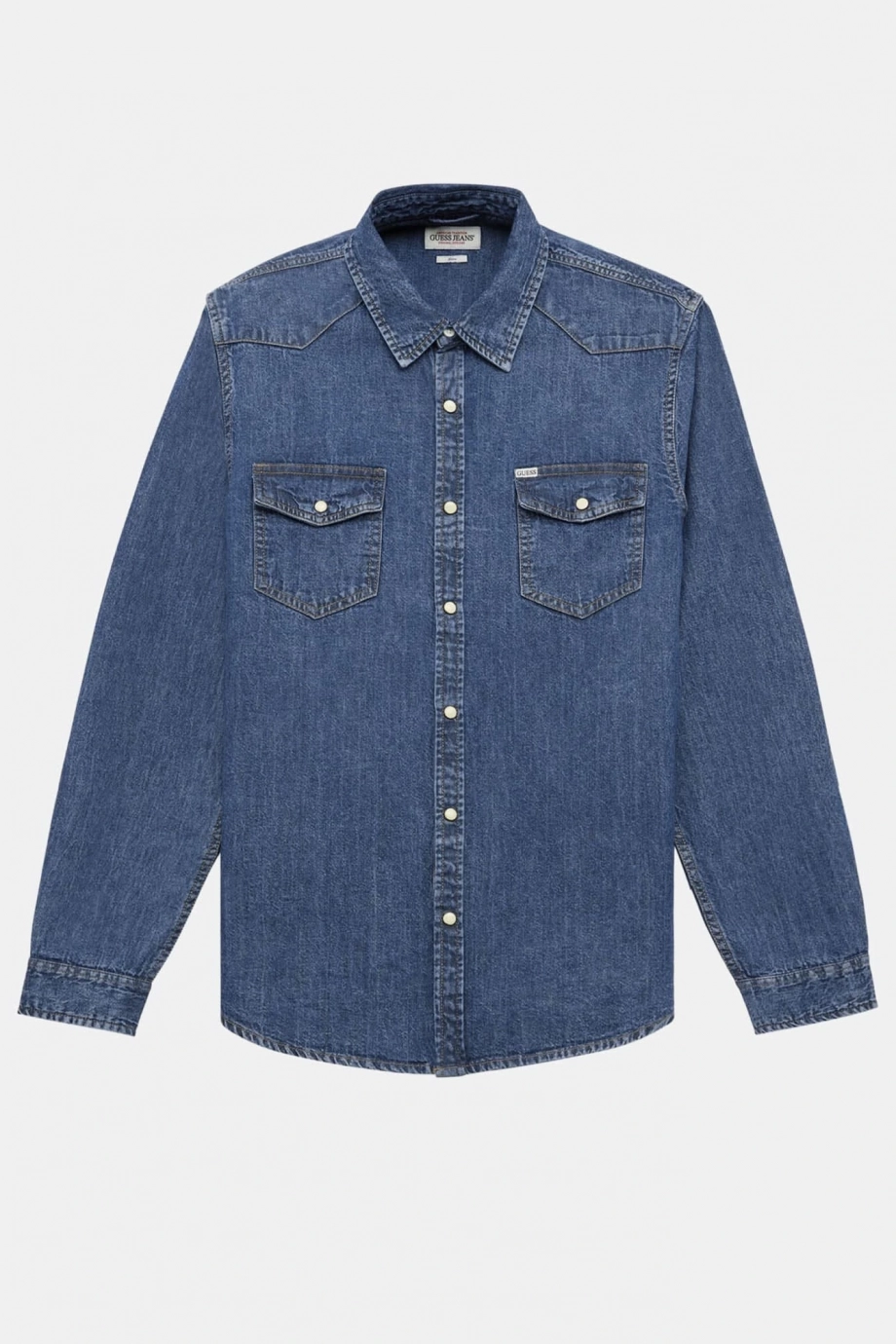 Guess  Erkek Mavi Slim Fit Denim Gömlek M4YH55D5EI1-GJRW