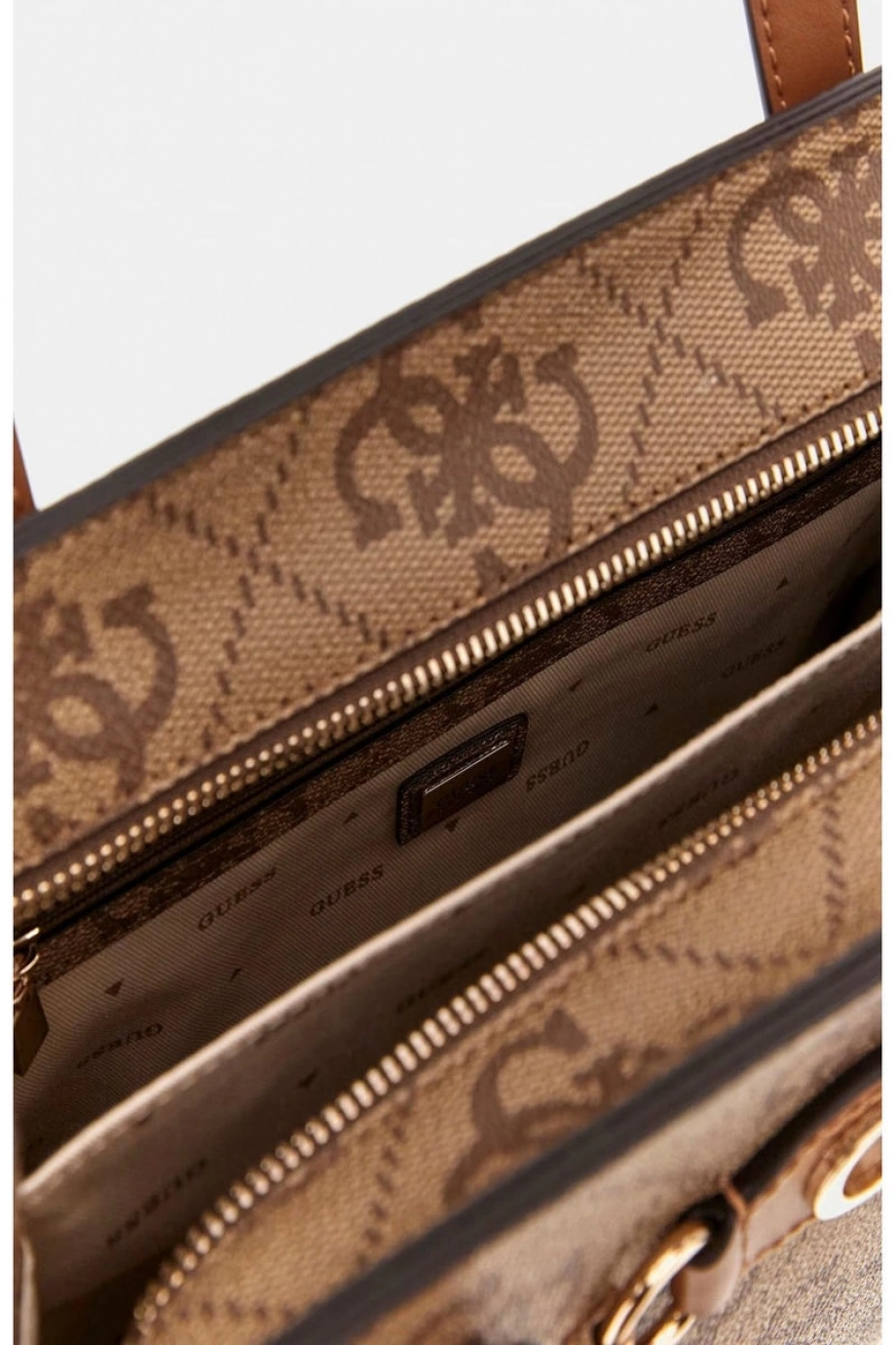 Guess IZZY 2 COMP TOTE Kadın Kahverengi El Çantası HWOS8654220-LTL