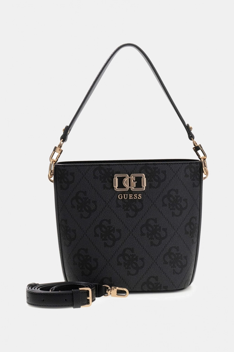 Guess Karnilla Logolu Büzgülü Kadın Antrasit El Çantası HWOS9901010-CLO