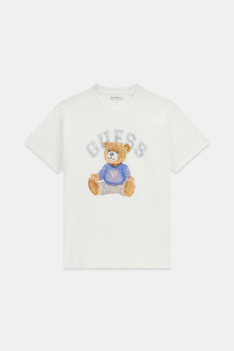 Guess Kısa Kollu Basic Guess Ayıcıklı Erkek Beyaz T-shirt M6YI75K5409-G011