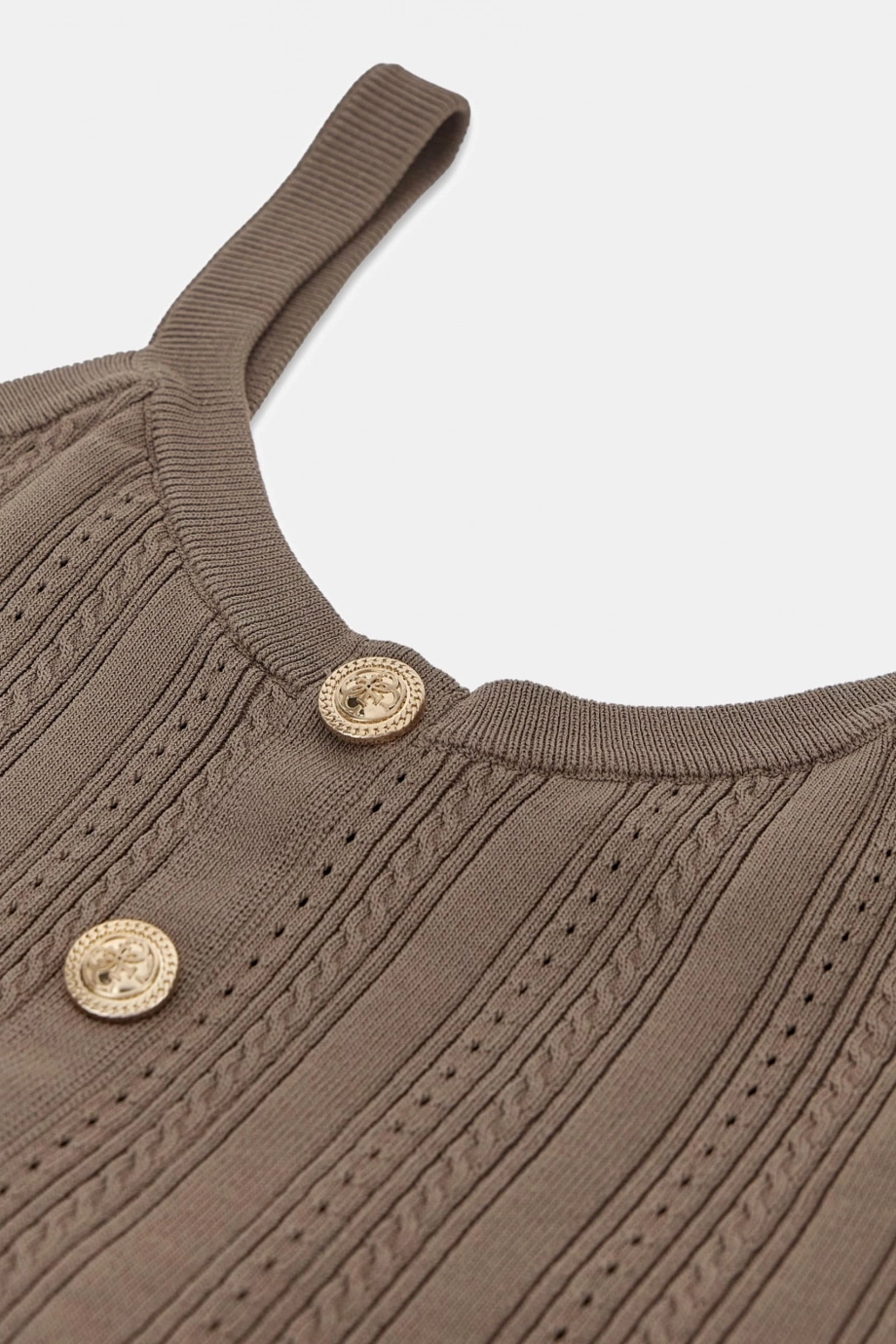 Guess Kolsuz Carmen Triko Kadın Kahverengi Bluz W6YR25Z0972-G1K8