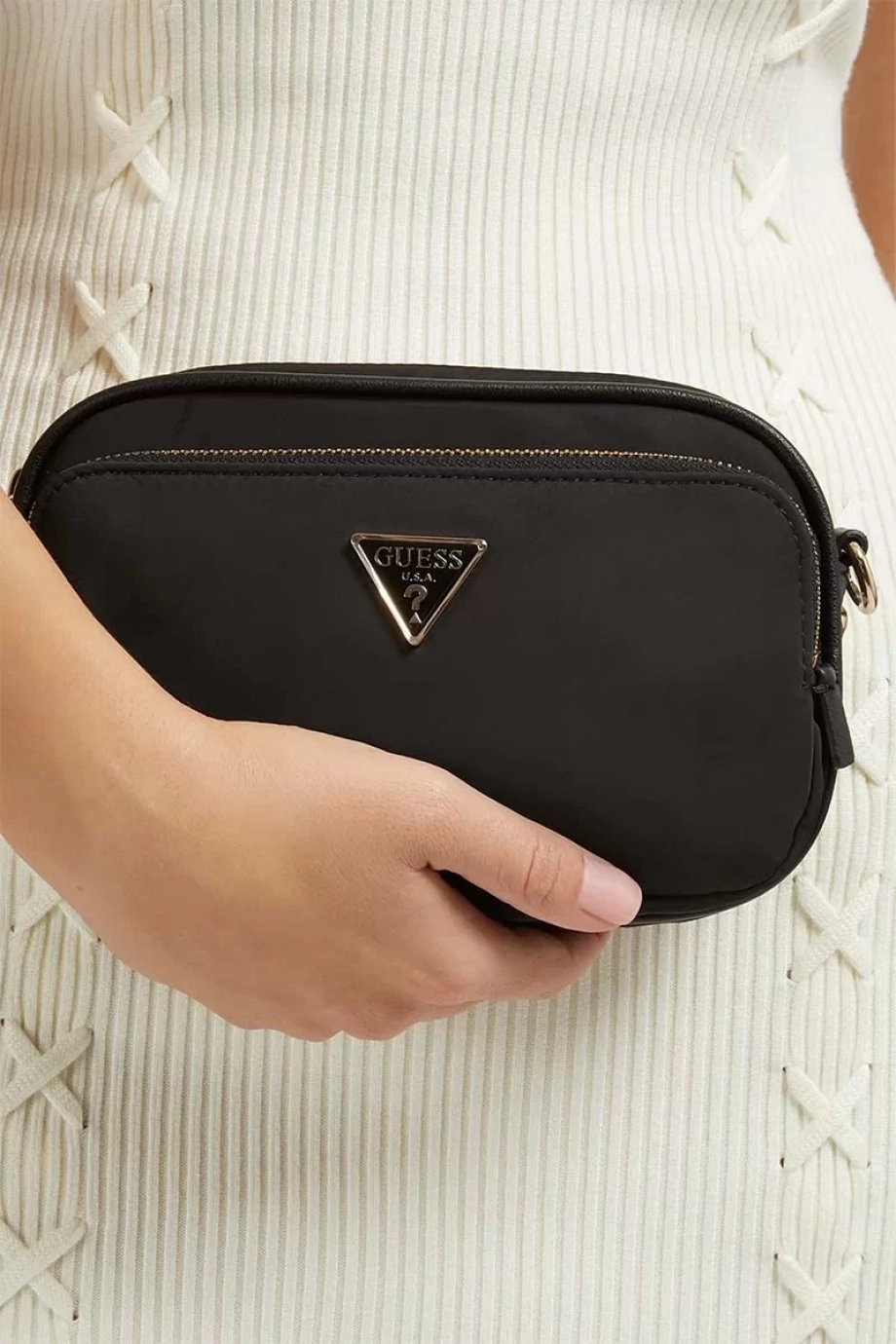 Guess Eco Gemma Kadın Siyah Çapraz Askılı Çanta HWEYG839572-BLA