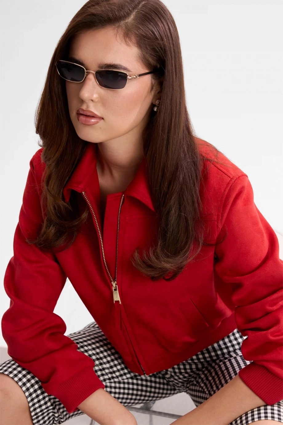 Guess Marilyn Süet Bomber Kadın  Ceket W6GL54W5163-G532