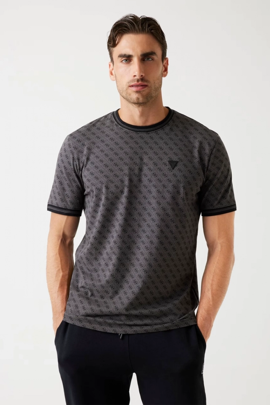 Guess Marshall Erkek Siyah Aktif Regular Fit T-Shirt Z2YI05J1314-P9NP