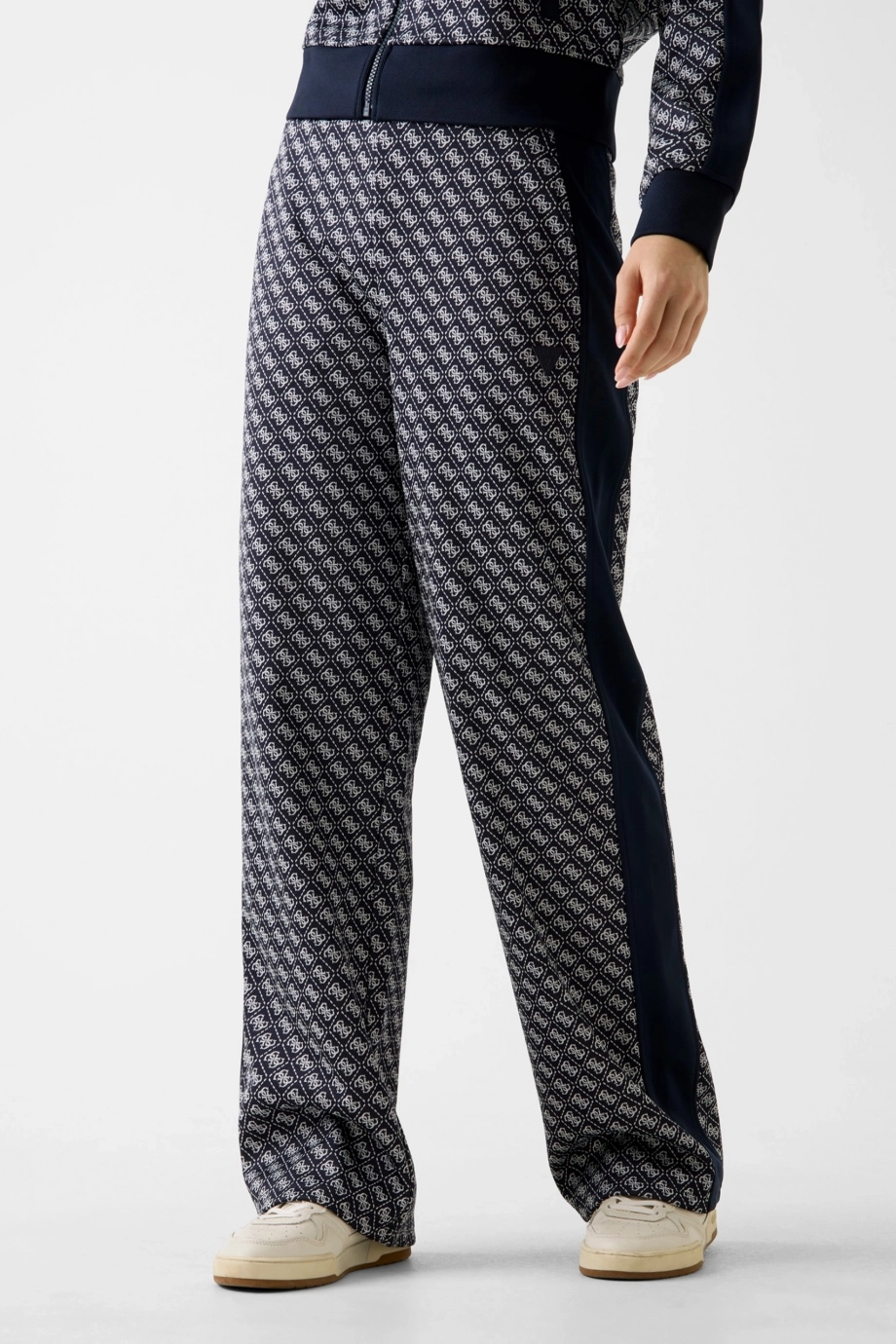 Guess Maya 4G Geniş Paça Kadın Lacivert Eşofman Altı V6RB09K2042-FJBB