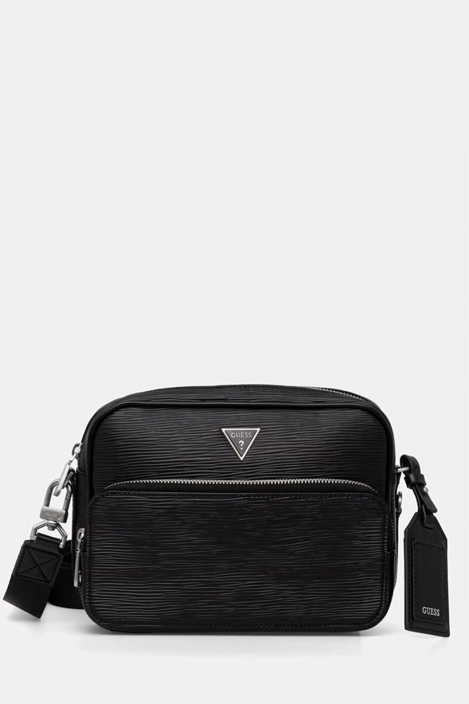 Guess Milano Çift Fermuarlı Erkek Siyah Çapraz Çanta HMMIPWP6222-BLA