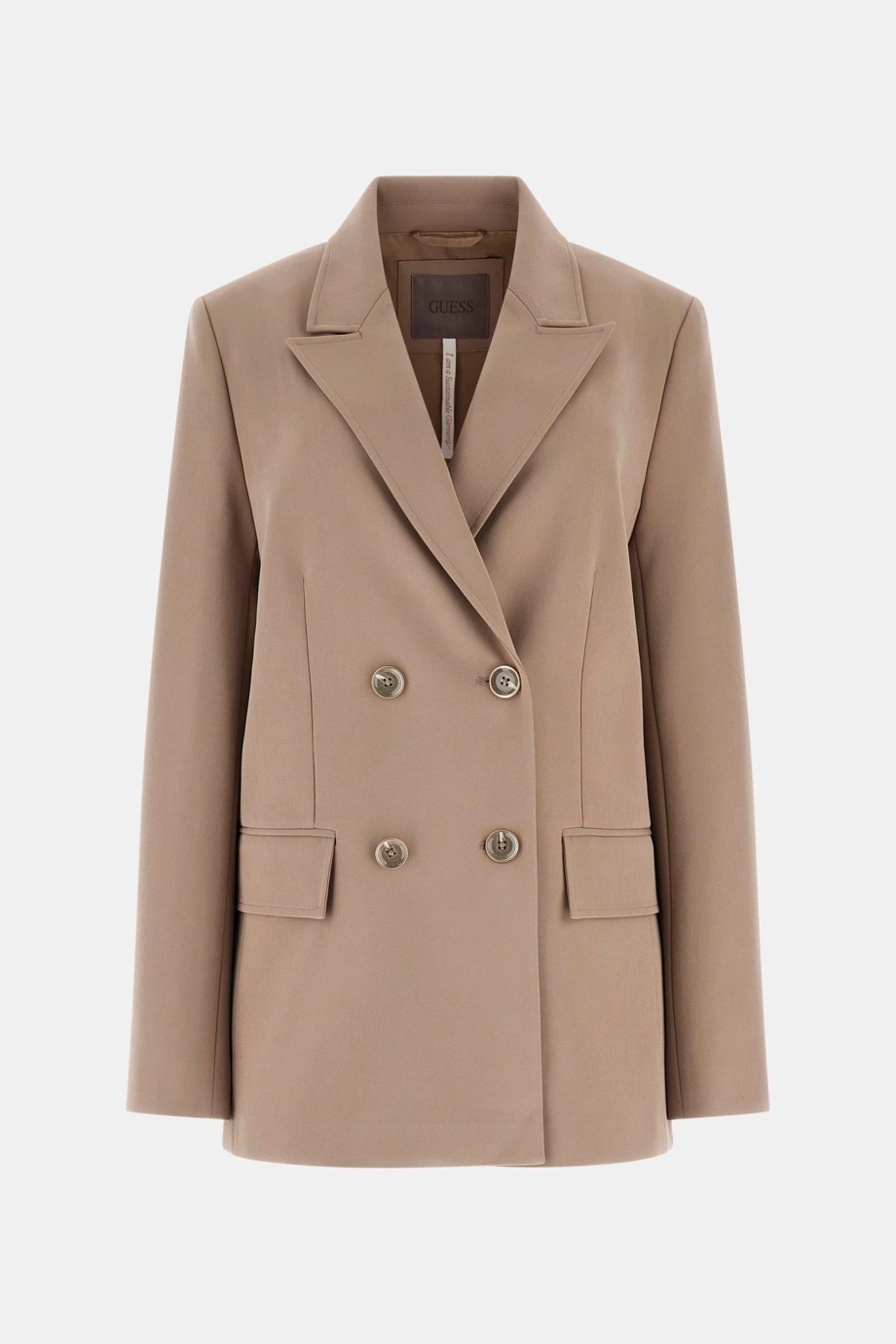 Guess Nausica Kruvaze Kadın Kahverengi Blazer Ceket W6RN44WH9Y2-G1EC