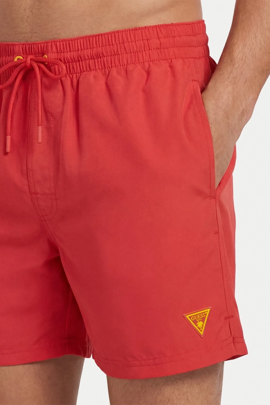 Guess New Basic Orta Boy Erkek Kırmızı Mayo F6GT24WG282-G597