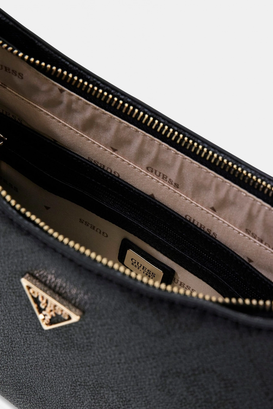 Guess Noelle II Üstten Fermuarlı Kadın Antrasit Omuz Çantası HWSO9672180-CLO