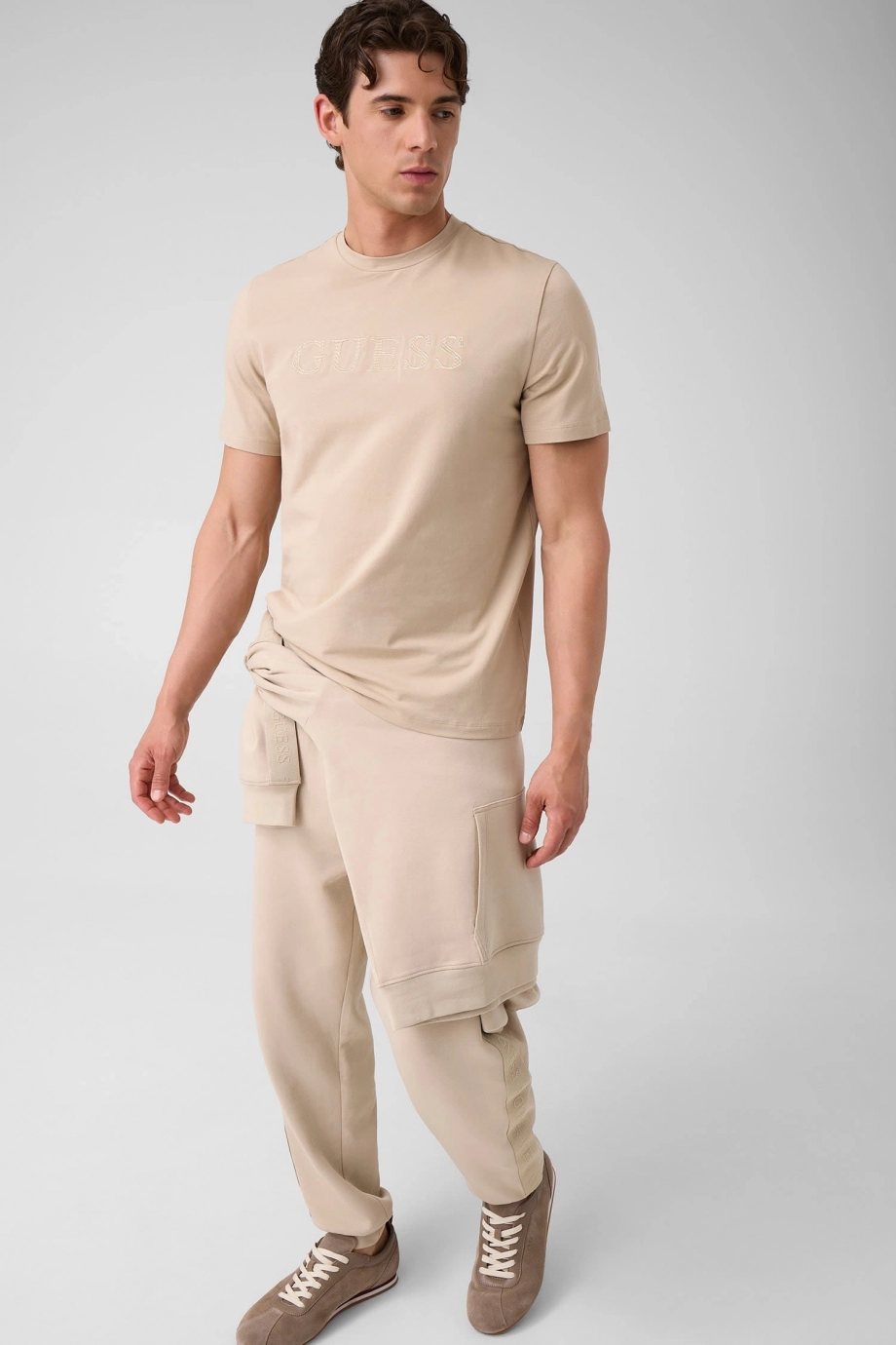 Guess Prat Erkek Aktif Regular Fit T-Shirt