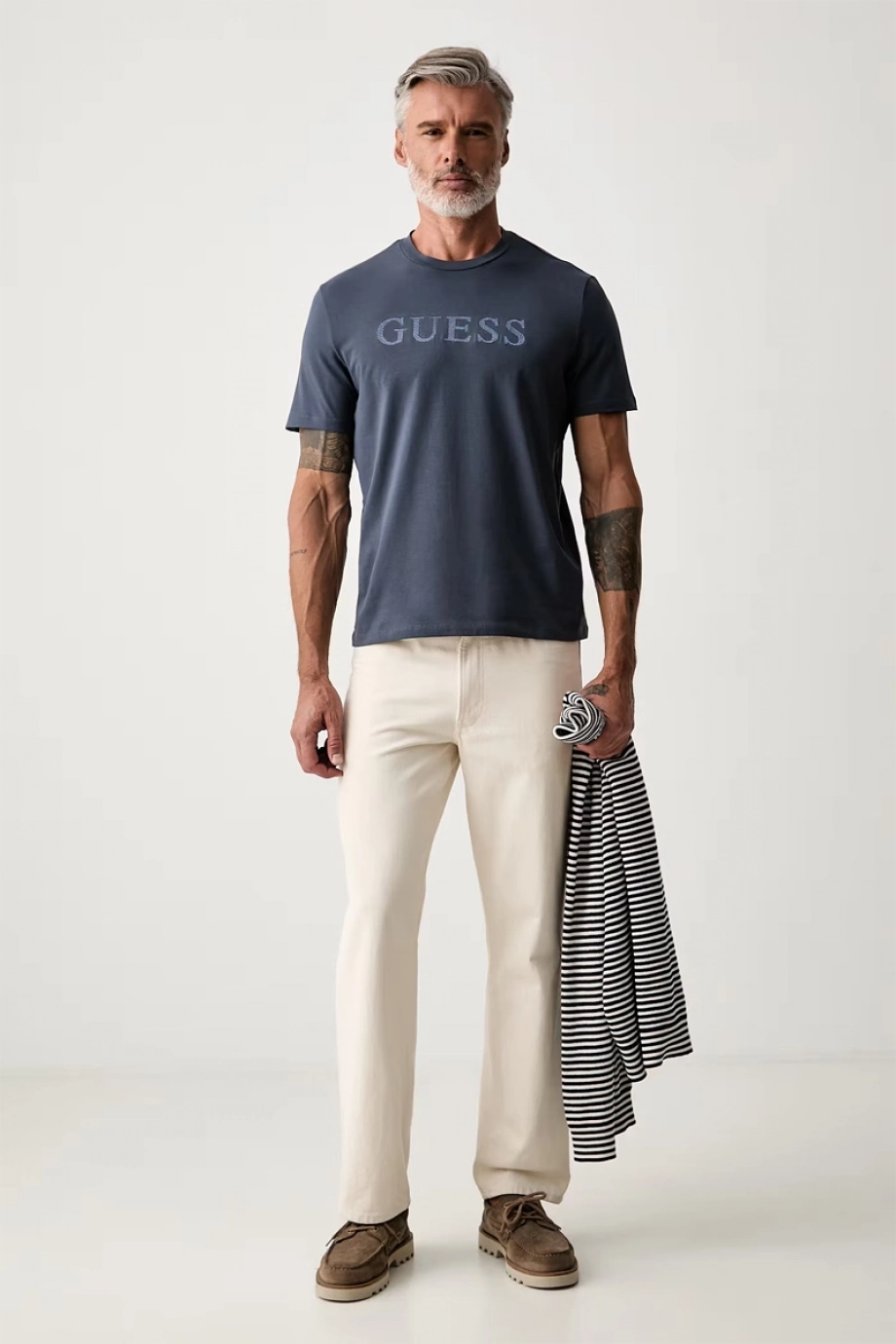 Guess Prat Erkek Aktif Regular Fit T-Shirt