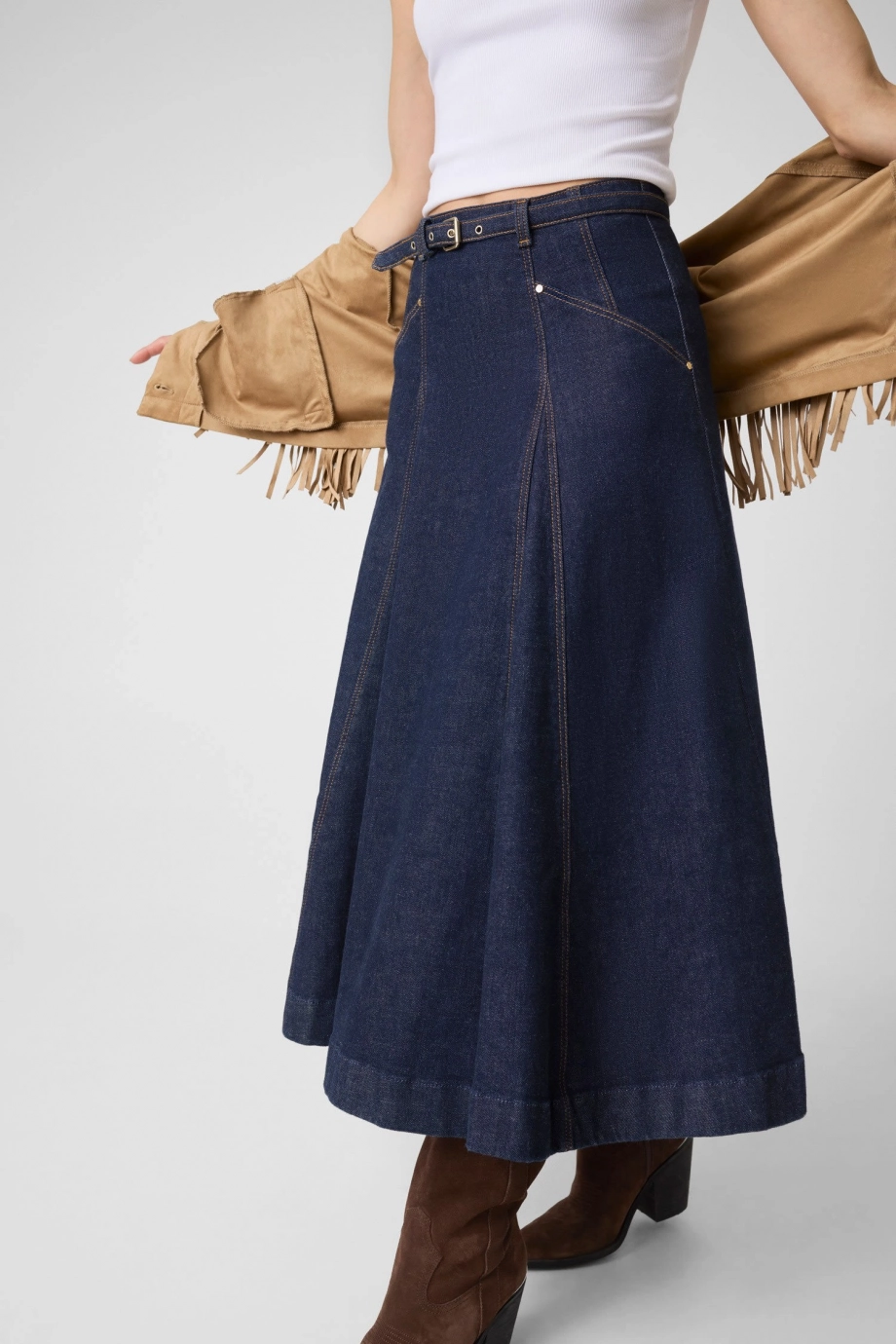Guess Rayne Kadın Denim A Kesim Etek