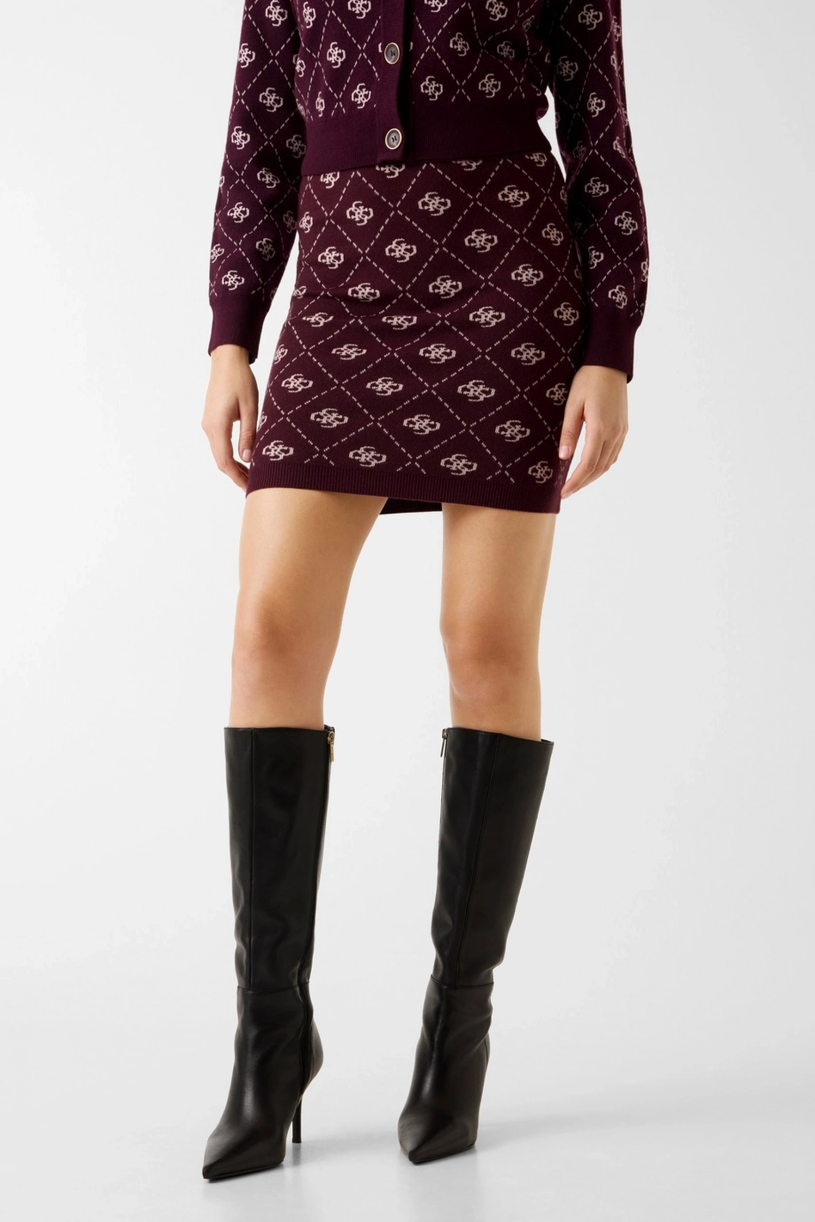 Guess Sarah 4G Triko Kadın Bordo Etek W4BD0SZ3JD2-F4T5