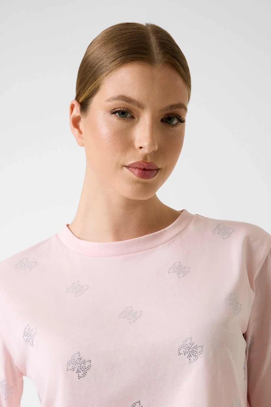 Guess Silvy Boxy Fit Kadın Pembe T-shirt V6GI18K2985-G63M